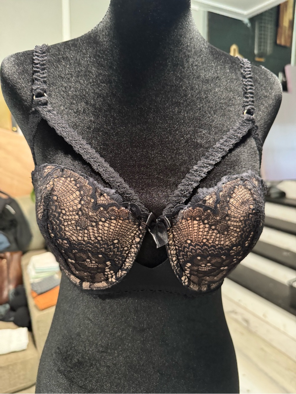 Adore Me Lace Overlay Push-Up Bra 36B